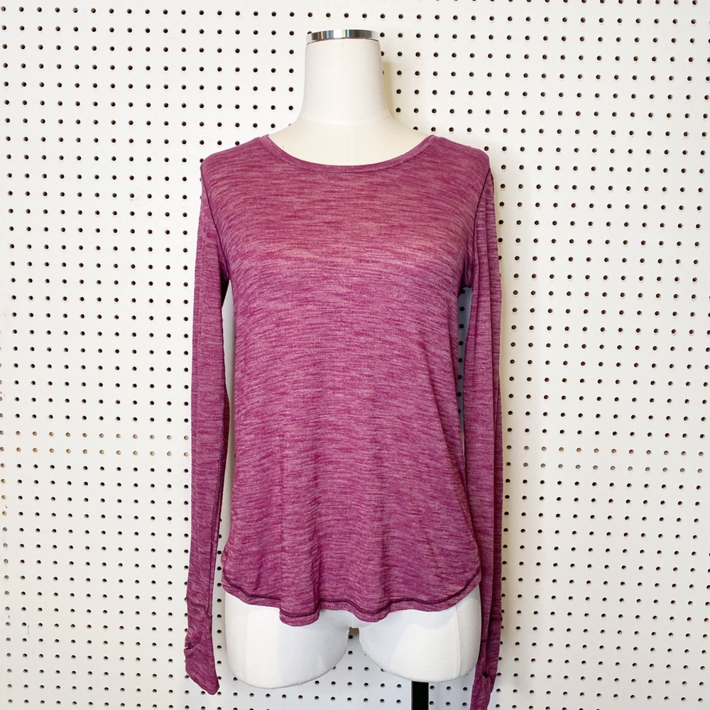 Lululemon | Long Sleeve Crew Neck Top in Heathered Deep Rouge‎